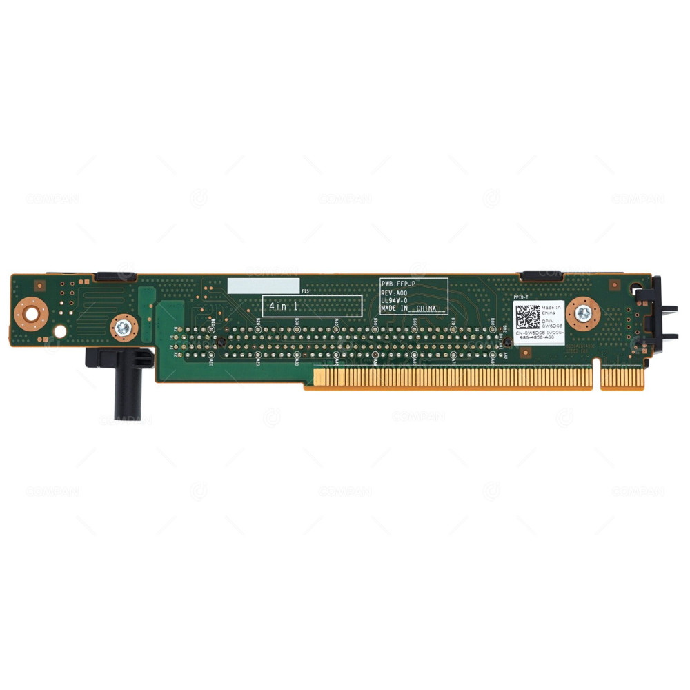 W6D08 DELL RISER2 BOARD PCI-E X16 1 SLOT FOR POWEREDGE R640 G14 0W6D08, FFPJP, UL94V-0